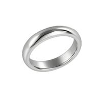 Ayoiow 14K Wedding Rings for Womens, No Gemstone Plain Simple Promise Ring for Her, 14K White Gold | Size 11 V 1/2