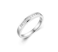Ayoiow 14K White Gold Ring 14K with 0.25ct Diamond, Promise Ring for Your Girlfriend Size N 1/2