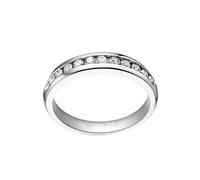 Ayoiow 18K White Gold Wedding Bands for Women 18K with 0.35ct Diamond, 40Th Anniversary Rings for Women Size M 1/2