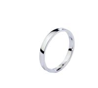Ayoiow 25th Wedding Anniversary Ring 18K White Gold Polish, 40Th Birthday Ring for Men Size M 1/2