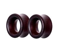 Ayoiow 2Pcs 2G Wooden Earrings, Wood Tunnel Plugs for Ears 6MM Wooden Hoop Ear Tunnels and Plugs
