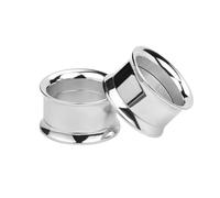 Ayoiow 2Pcs Stainless Steel Plugs and Tunnels, Silver 2 Gauge Dangle Tunnels 6MM Silver Hoop Ear Gauges Jewelry