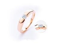 Ayoiow 30Th Anniversary Ring 14K Rose Gold with 0.15ct Diamond, Unique Anniversary Rings for Men Size T 1/2