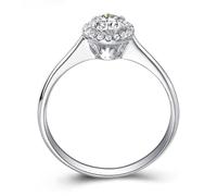 Ayoiow 40Th Anniversary Rings 14K White Gold with 0.24ct Diamond, Antique Wedding Bands for Women Vintage Size M 1/2