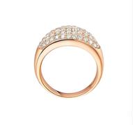 Ayoiow 40Th Anniversary Rings for Women with 0.8ct Diamond, 9K Rose Gold Infinity Rings for Women Size M 1/2