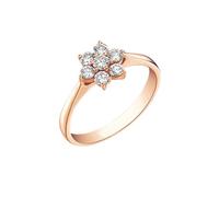Ayoiow 50th Birthday Ring for Women with 0.5ct Diamond, Wedding Band Rings for Women Rose Gold Size V 1/2