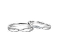 Ayoiow 9K White Gold Ring 9K No Gemstone, Plain Promise Ring White Gold for Men Size V 1/2