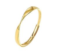 Ayoiow 9K Yellow Gold Plain Ring 9K Polished Plain, Engagement Ring Beautiful for Women Size V 1/2