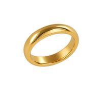 Ayoiow 9K Yellow Gold Wedding Ring for Womens, No Gemstone Plain Simple Ring Bands for Women, 9K Yellow Gold | Size 5 J 1/2