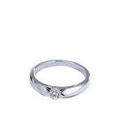 Ayoiow Band Wedding Rings with 0.2ct Diamond, 14K Gold Wedding Rings for Women Size P 1/2