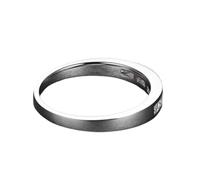 Ayoiow Beautiful Women Wedding Rings 14K White Gold with 0.35ct Diamond, 40Th Birthday Ring for Her Size P 1/2