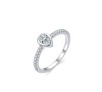 Ayoiow Best Friend Rings Gold for Womens, 0.5ct Lab Diamond and Moissanite Elegant Thin 18K Gold Ring for Daughter, Size L 1/2