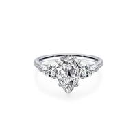 Ayoiow Big Stone Pt950 platinum Wedding Bands for Women with 3ct Moissanite, 10 Year Anniversary Ring for Her, Platinum | Size U 1/2