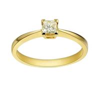 Ayoiow Birthstone Rings Princess cut Diamond 0.25ct, 18K Gold Bands Promise Ring for Her Size S 1/2