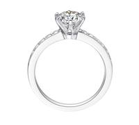 Ayoiow Engagement Bands for Her with 0.83ct Lab Grown Diamond, Forever Ring for Women 14K White Gold Size O 1/2