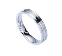 Ayoiow Engagement Ring 18K White Gold 18K No Gemstone, Valentine Rings for Men Size O 1/2