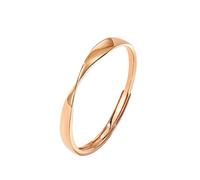 Ayoiow Engagement Ring and Wedding Ring Polished Plain, 18K Gold Wedding Bands for Girlfriend Size V 1/2