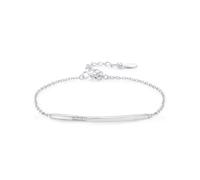 Ayoiow Friendship Bracelets for Woman for Women 925 Sterling Silver with Cubic Zirconia, Silver Smile Adjustable Hand Bracelet for Women, Suitable for Anniversary