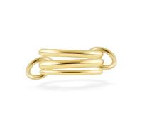 Ayoiow Gold Rings for Women Stainless, Stainless Couple Rings for Her 3-Piece Stackable Set All Gold Size L 1/2