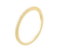 Ayoiow Half Eternity Unique Wedding Band for Women with Moissanite, 20th Anniversary Ring for Her, 14K Yellow Gold | Size J 1/2