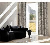 Ayoiow Jacquard Pattern Blackout Curtains Chenille for Bedroom, Window Curtain Panels French Doors for Living Room, Grey Black 38W x 84L inch (96 x 214 cm) Grommet