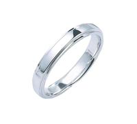 Ayoiow Mens Wedding Bands White Gold 9K No Gemstone, 30Th Anniversary Rings for Men Size Y 1/2