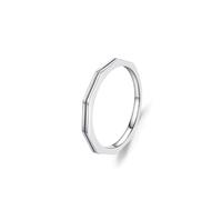 Ayoiow Plain Band 9K White Gold Anniversary Rings for Womens, No gemstone 40th Birthday Ring for Her, 9K White Gold | Size V 1/2