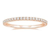 Ayoiow Promise Ring for Women Size 10, Eternity Thin Couple Rings for Girlfriend and Girlfriend for Her 925 Sterling Silver No Gemstone Rose Gold Size T 1/2