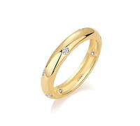 Ayoiow Thick Birthday Rings for Women with Moissanite, 25th Wedding Anniversary Ring for Her, 9K Yellow Gold | Size 8.5 Q 1/2
