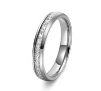 Ayoiow Tungsten Steel Tungsten Wedding Band for Him, Frost Pattern Men Engagement Rings Tungsten Silver 4MM, Size R 1/2