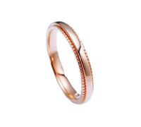 Ayoiow Valentine Rings for Girlfriend 9K Rose Gold Simple, Plain Promise Ring for Her Size P 1/2