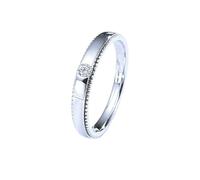 Ayoiow Vintage Engagement Rings for Her with 0.08ct Diamond, 14K White Gold Ring for Her Size P 1/2