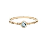 Ayoiow Wedding Band and Engagement Ring, 0.45ct Topaz Engraved Just Be Yourself Promise Ring Her, 18K Yellow Gold | Size S 1/2