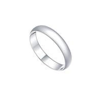 Ayoiow Wedding Band for Engagement Ring, 9K White Gold Plain Wedding Band for Her, Size I 1/2