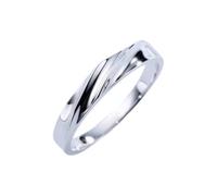 Ayoiow Wedding Band for Men 14K White Gold, Engagement and Wedding Rings for Men Size P 1/2