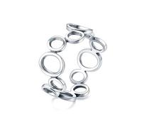 Ayoiow Womens Rings Valentines Day, PT950 Platinum Hollow Band Wedding Rings for The Bride, Size K 1/2