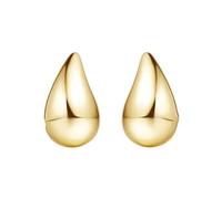 Ayoiow Yellow Gold Stud Earrings 9K Waterdrop, Everyday Earrings Studs for Girlfriend