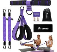 Ayombo Upgrade Pedal Resistance Band with Handle, Adjustable Tube Foot Pedal Device Puller Exercise Bands, For Abs Arm Leg Waist Workout, Core Pilates, Sit Up Exercise Equipment for Full Body Training