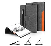 Ayotu Book Folio Case for Remarkable 2 Paper Tablet 10.3" 2020 Released, Premuin Fabric Smart Cover with 360 Degree Rotatable Stand and Stylus Pocket, Only for Remarkable 2, Gray & Orange