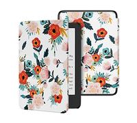 Ayotu Slim Case for 6" All-New Kindle (11th Generation 2024/2022 Release), Colorful PU Leather Smart Cover with Auto Wake/Sleep, ONLY Fit 6 inch Basic Kindle 2024/2022 Release,Flowers