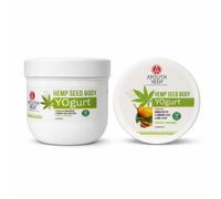 Ayouthveda Hemp Seed Body Yogurt with Turmeric & Mango Butter - Deep Moisturizing, Non-Greasy Formula for All Skin Types, 200g