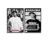 AYPKFXAZW 2 PCS Eminem Poster Music Rapper Vintage Wall Art Canvas Posters Room Decorative Aesthetic Print Decor 12x18inch(30x45cm) Style-3
