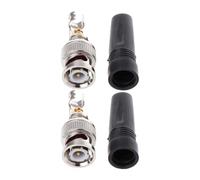 AYPOHU 2pcs BNC Male Plug Quick Fits No Solder Alloy BNC Male Connector For Camera Video Repair Tool Cable Connector Plug