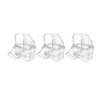 AYPOHU 3-Piece Parrrots Feeders Box Pet Cage Food Container Birds Clear Dispenser Pet Bird Owner Bird Feeders For Outdoors Hanging