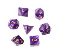 AYPOHU 7Pcs Polyhedral Dice Numbers For Dragon D20 D12 2xD10 D8 D6 D4 Dice Sets D6