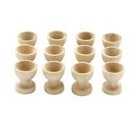 AYPOHU Natural Wooden Egg Cup Storage Holder Easter Christmas Party Tabletop Decoration Wooden Soft Boiled Egg Cups Holders For Toy