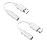 AYPOHU Type-C To 3.5mm Aux Adapter Headphone Amplifier Earphone Adapter For Phone (White-2 PCS)