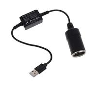 AYPOHU USB 5V To 12V 18W Driving Recorder Power Adapter Cable 0.36m USB To 12V Adapter Power Usb Male To 12v Car Female Socket Converter Adapter