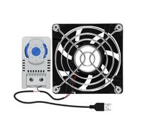 AYPOHU USB Cabinet 80mm Fan Quiet Cooling Fan Systems With 0-60℃ Temperature Control For Home Theater Cabinets Computer