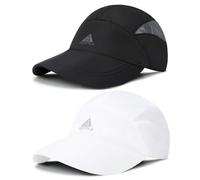 AYPOW 2 Packs Breathable Unisex Baseball Cap Fashion Quick Dry Sports Hat Cap, Lightweight Foldable Washable Outdoor Sun Protection Hat, Summer Sun Visor Casual for Men Women Running Climbing Hiking